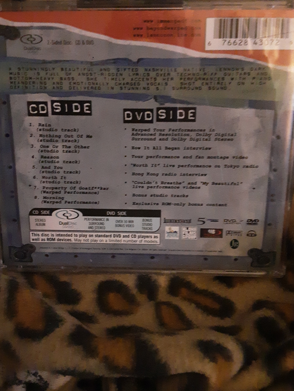 Lennon  Beyond Warped DualDisc CD/DVD Music Release -in  Jewel Case.